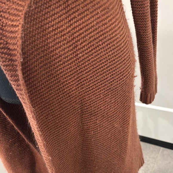 Rust Open Front Cardigan Sweater - Picture 4 of 4